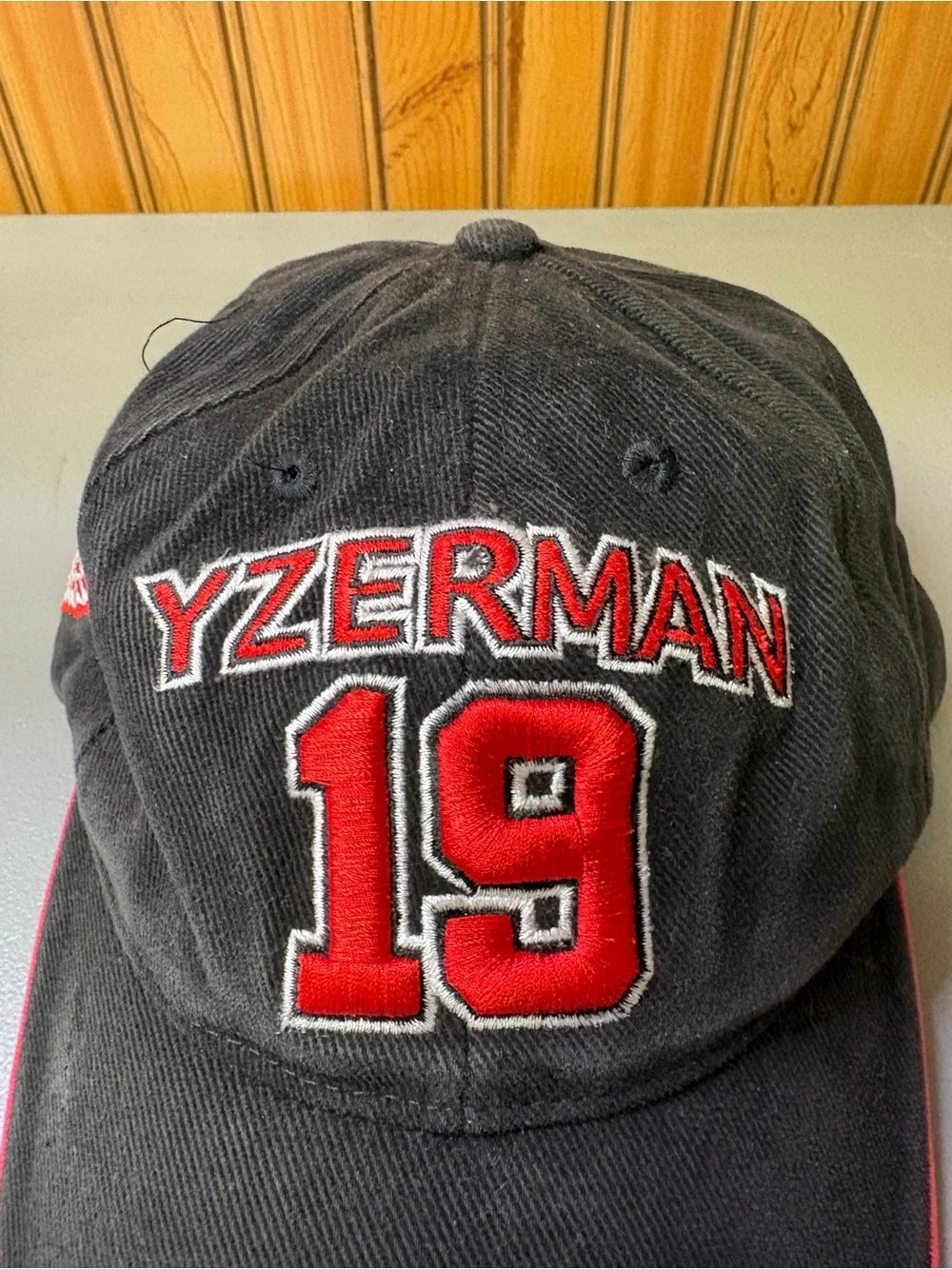 NHL Yzerman 19 Black and Red Baseball Cap